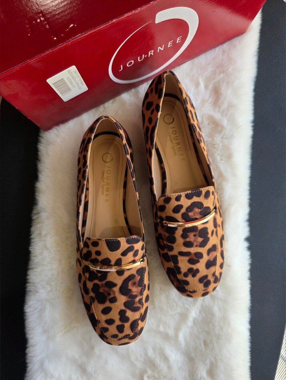 Journee Women's Wrenn Loafers (Leopard Synthetic) - Size 9.5 M